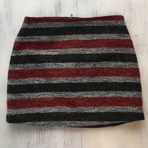 Tweed Stripe Mini Skirt